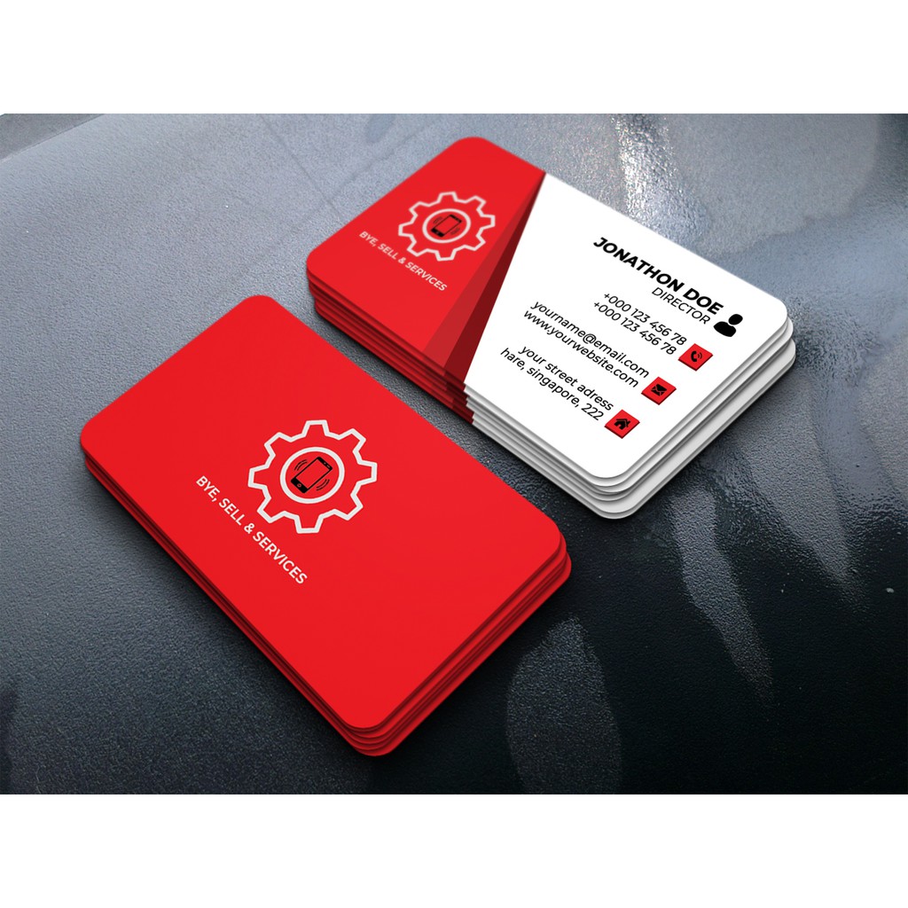 

Cetak kartu nama sudut lengkung