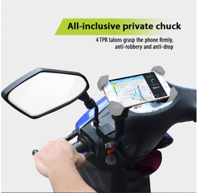 Robot RT-MH01 Aluminium Pipe Motorcycle Phone Holder