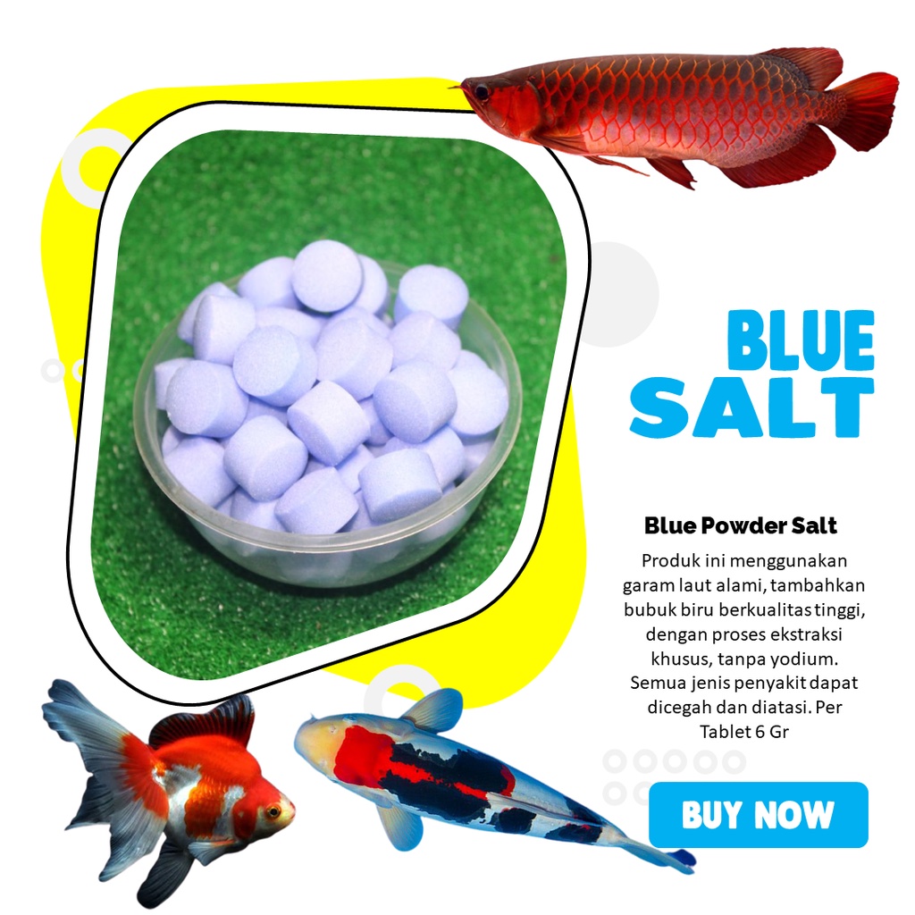 Garam Ikan Sunsun Sterilization Salt Pencegahan Pengobatan Garam Biru 1 Tablet