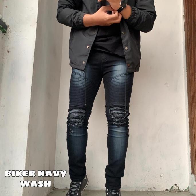 CELANA JEANS BIKER/CELANA BIKER/BIKER JEANS/CELANA PANJANG JEANS BIKER