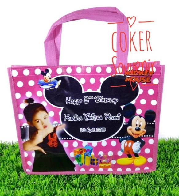 Produsen tas souvenir ulang tahun anak bahan kain ukuran panjang 25 tinggi 20 lebar 11 cm batman-2