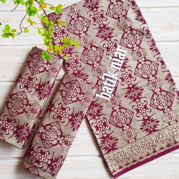 Lagi Tren.. kain batik full prada emas niar songket palembang