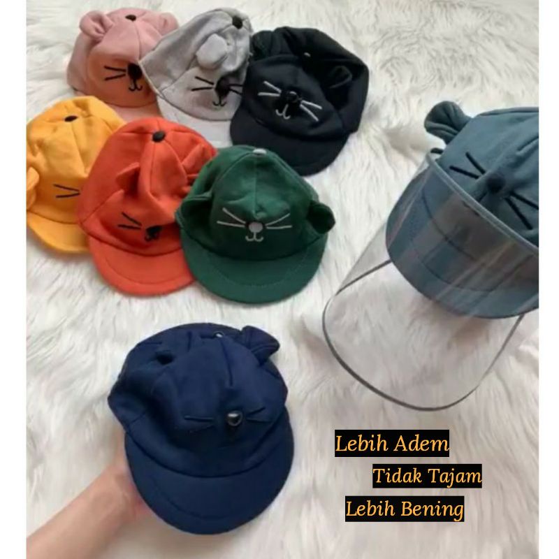 Face Shield Topi Bayi Artis Warna Topi anak dengan Face Shield Topi Bayi