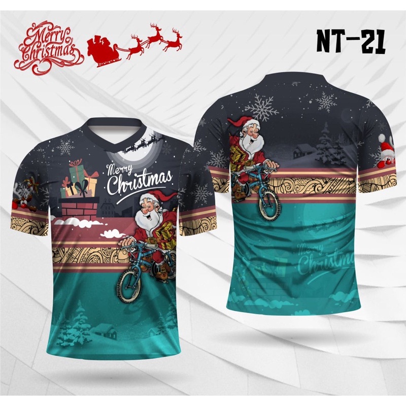 kaos santa kaos natal jersey natal terbaru 2021 custom nama dan logo