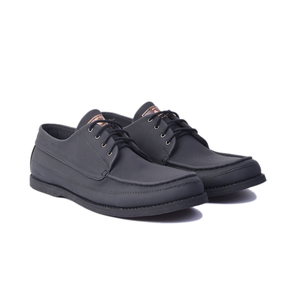 Maikor Black | Sepatu Suede Hitam Tali Kasual Pria Cowo Men Lokal Original Footwear | FORIND x Jack