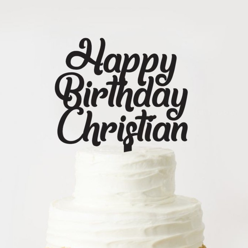 CUSTOM AKRILIK KUE / CUSTOM TOPPER KUE BIRTHDAY / KUE TOPPER AKRILIK