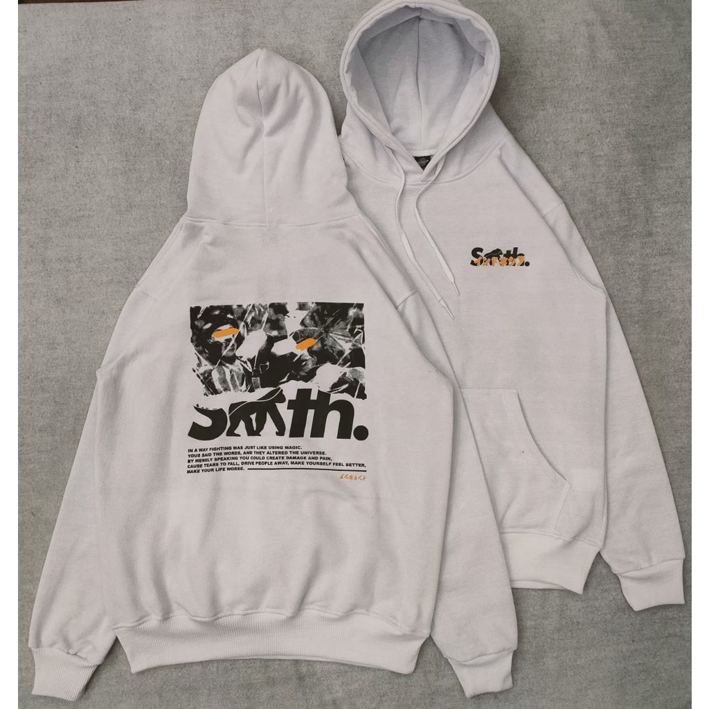 Hoodie Sweater Smith White Premium Quality