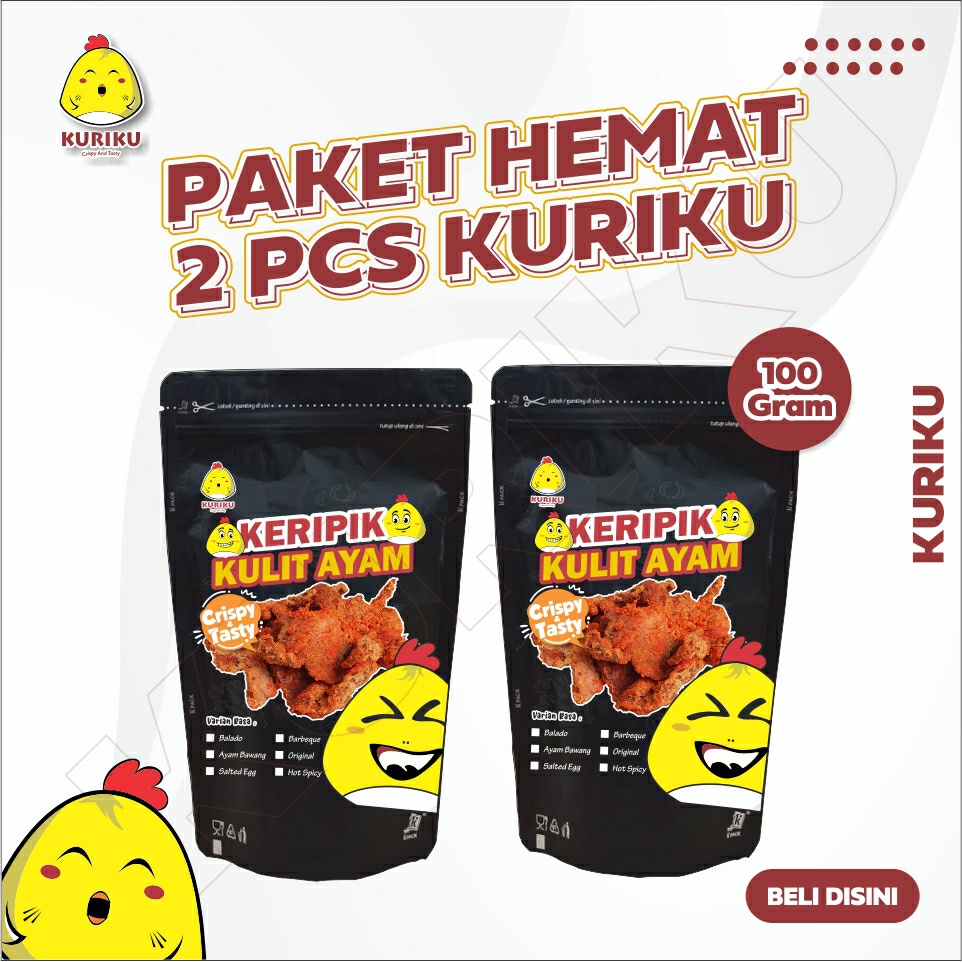 

Kulit Ayam Crispy Kuriku 2 pcs | @100gr