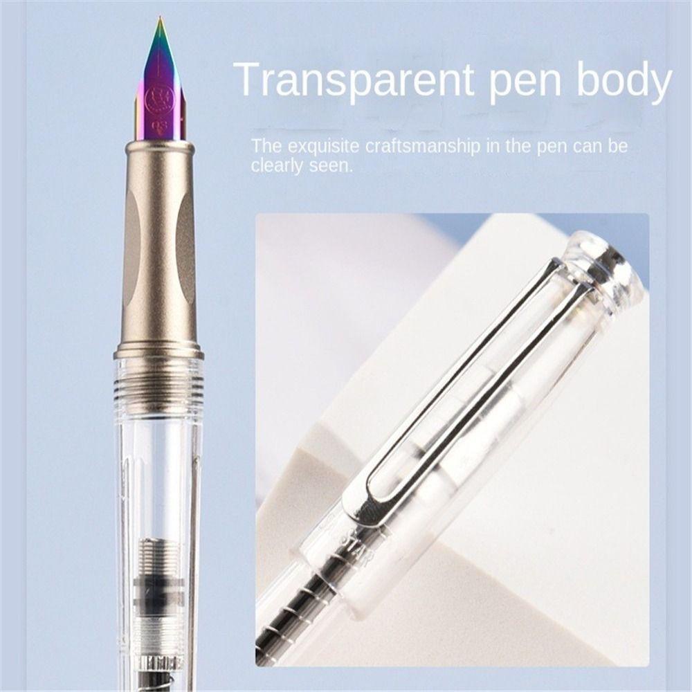 Populer 0.38mm Fountain Pen Dewasa Tulis Halus Tinta Sac Praktek Kaligrafi Replaceable Ink Sac