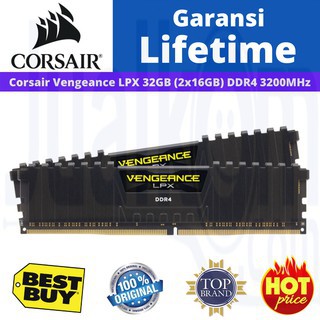 RAM Corsair DDR4 32GB (2x16GB) Vengeance LPX CMK32GX4M2E3200C16 PC3200