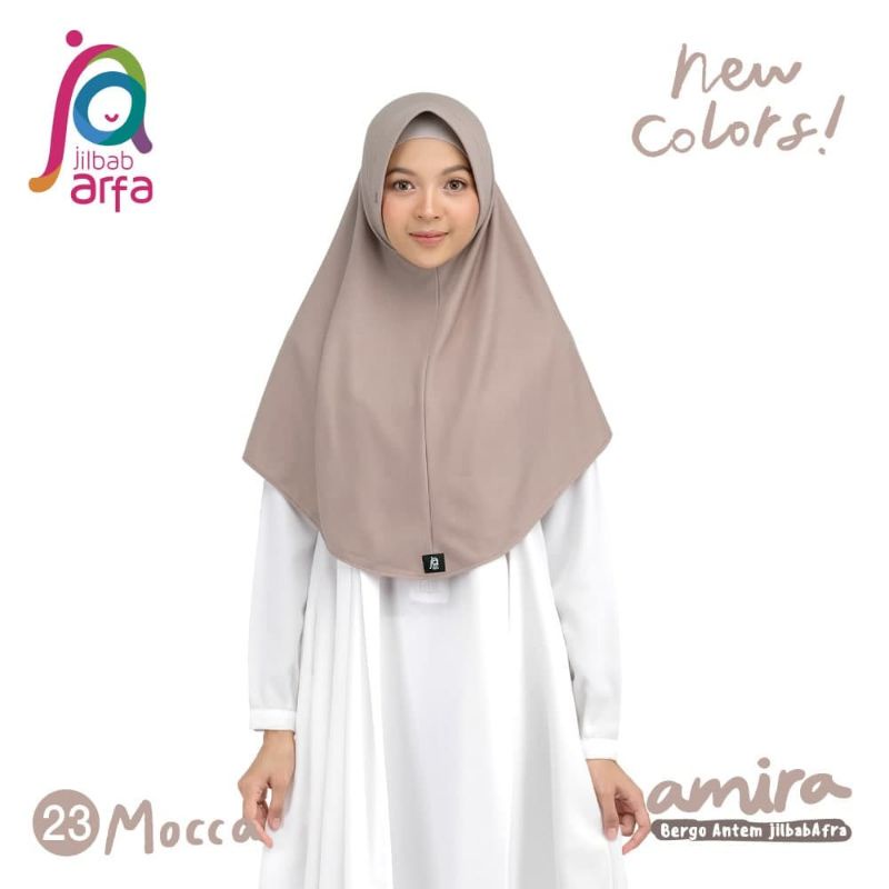 Jilbab Afra JIlbab Arfa Bergo AMIRA - Bergo Pet Antem - Jilbab Afra M L XL Jumbo - Jilbab Instan Bahan Kaos