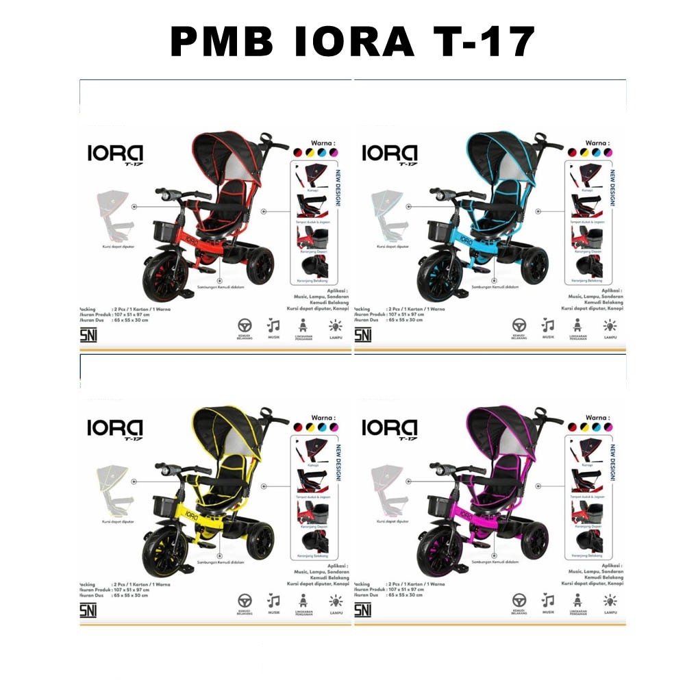 Sepeda Roda Tiga Anak PMB Iora T-17