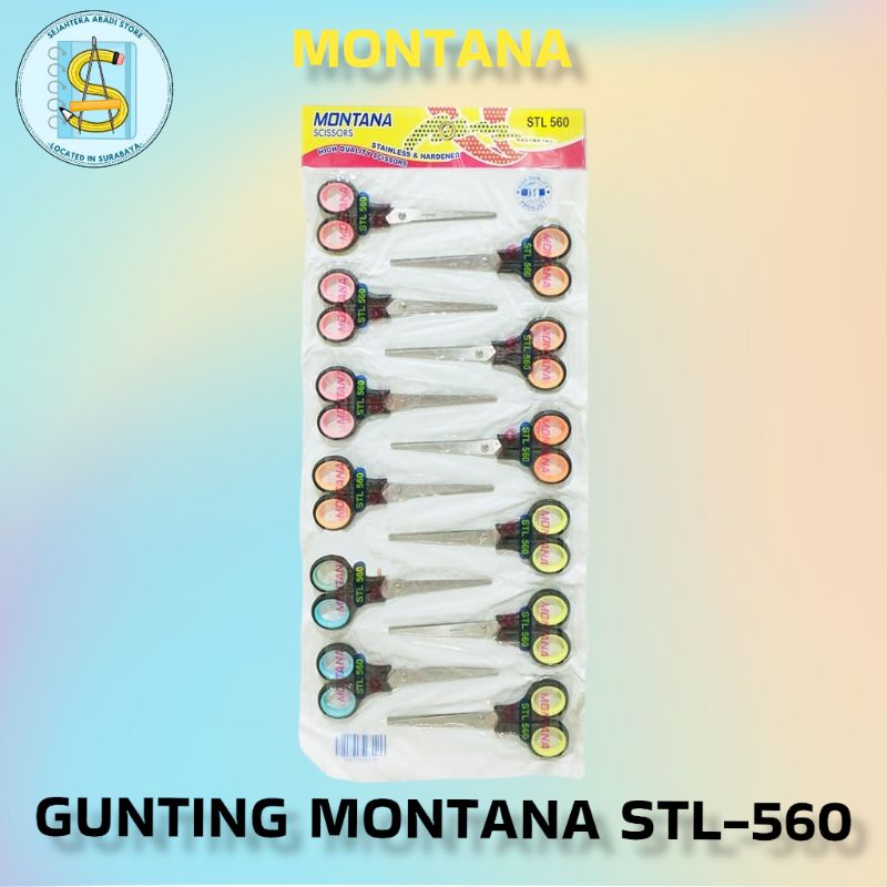 

MONTANA GUNTING KERTAS STL-560 SEDANG (1PCS) - SCISSORS 6 INCH HITAM