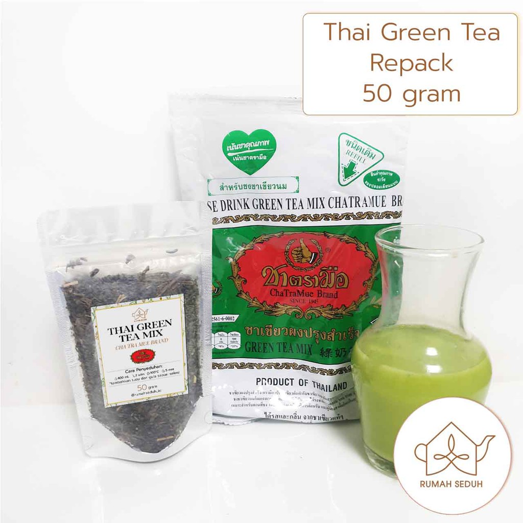 

50gr Thai Green Tea Mix Cha Tra Mue - Teh Thailand Hijau