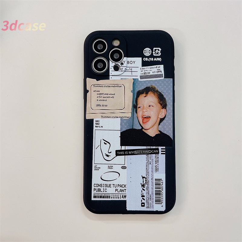 Advanced Lable Illustration Case OPPO A15 A54 A5S A3S A16 A95 A7 A5 A9 A31 A53 2020 A12 A1K A55 A36 A76 A96 Reno 5 4 5F 4F 6 7 A57 A74 A15S A52 A11K A92 A35 A11 A93 A32 A72 A94 A53S F17 PRO A16S A12S A12E A33 Y20 Fashion Couple Soft TPU Case Cover