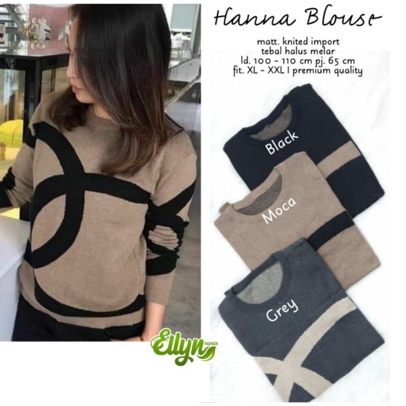 HANA BLOUSE RAJUT IMPORT