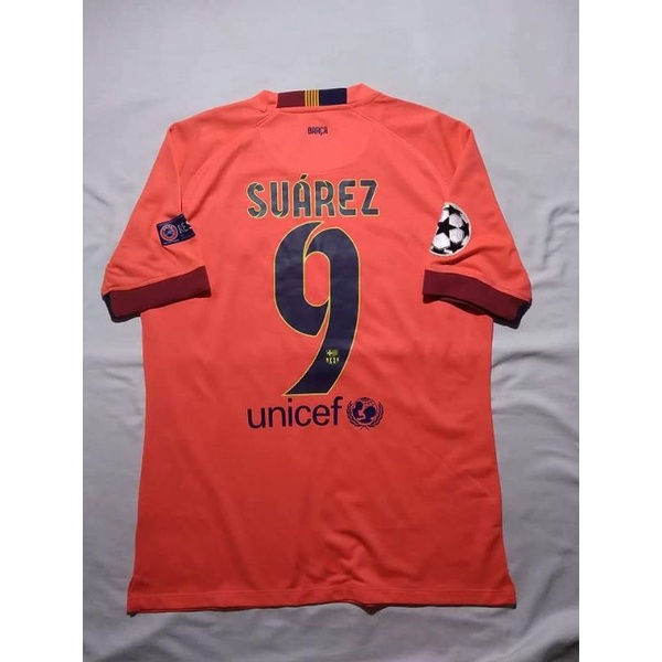 jersey Barcelona away 2014 2015 fullpatch nns L.SUAREZ
