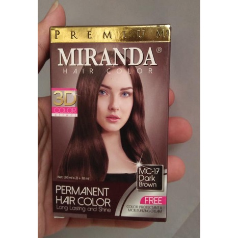 ✱ Cat Pewarna Rambut Permanent Miranda MC 17 Dark Brown Coklat Gelap ♔