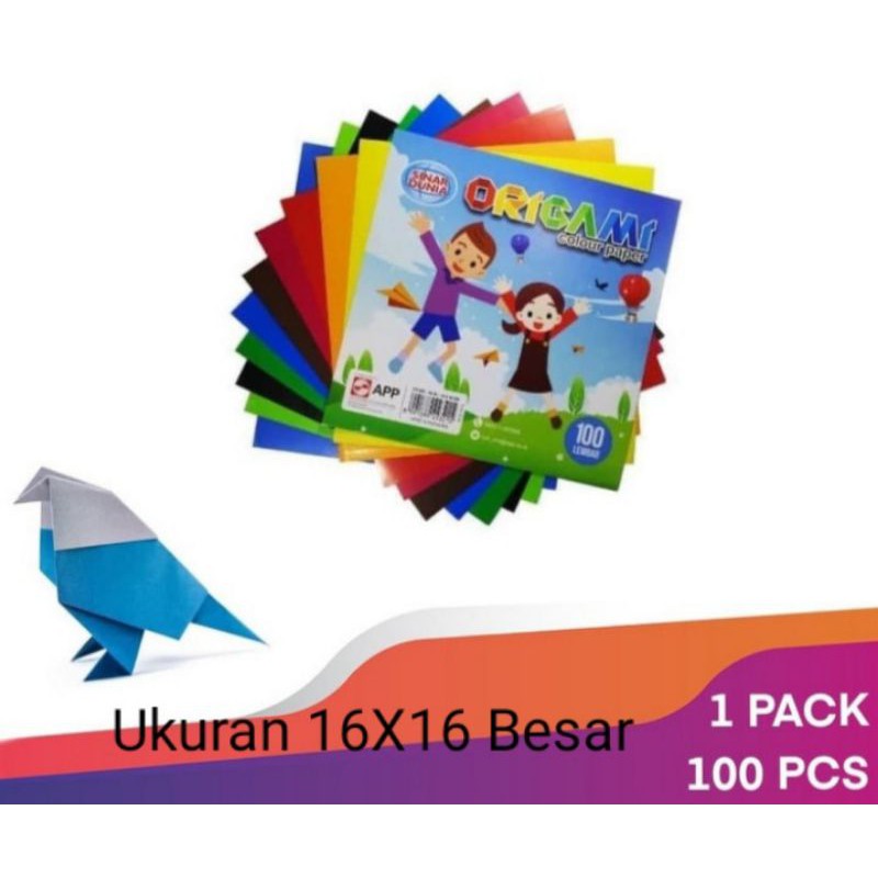 

Kertas lipat origami sidu besar 16X16 cm /kertas warna