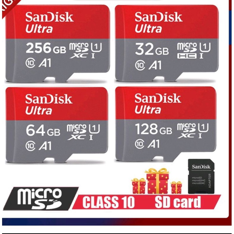 Memory sandisk clas10 32GB/64GB/128GB speed 100MB