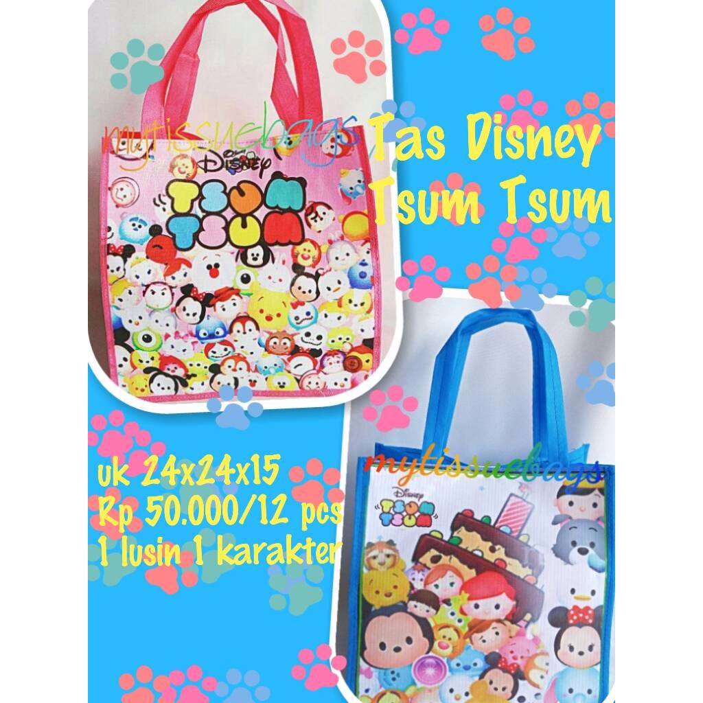 

12pcs tas souvenir ulang tahun ultah tsum tsum