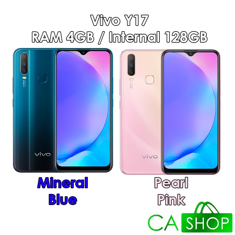 Vivo Y17 4gb 128gb 4 128 Mineral Blue Pearl Pink Baru New Resmi Shopee Indonesia
