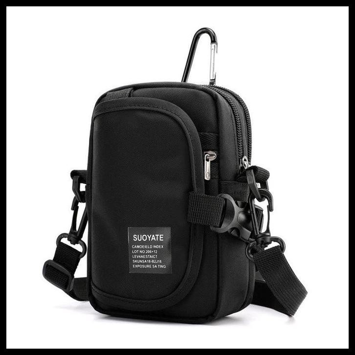 Tas Selempang Hp Multifungsi Slingbag Tas Pria Pinggang Suoyate 130 - Hitam
