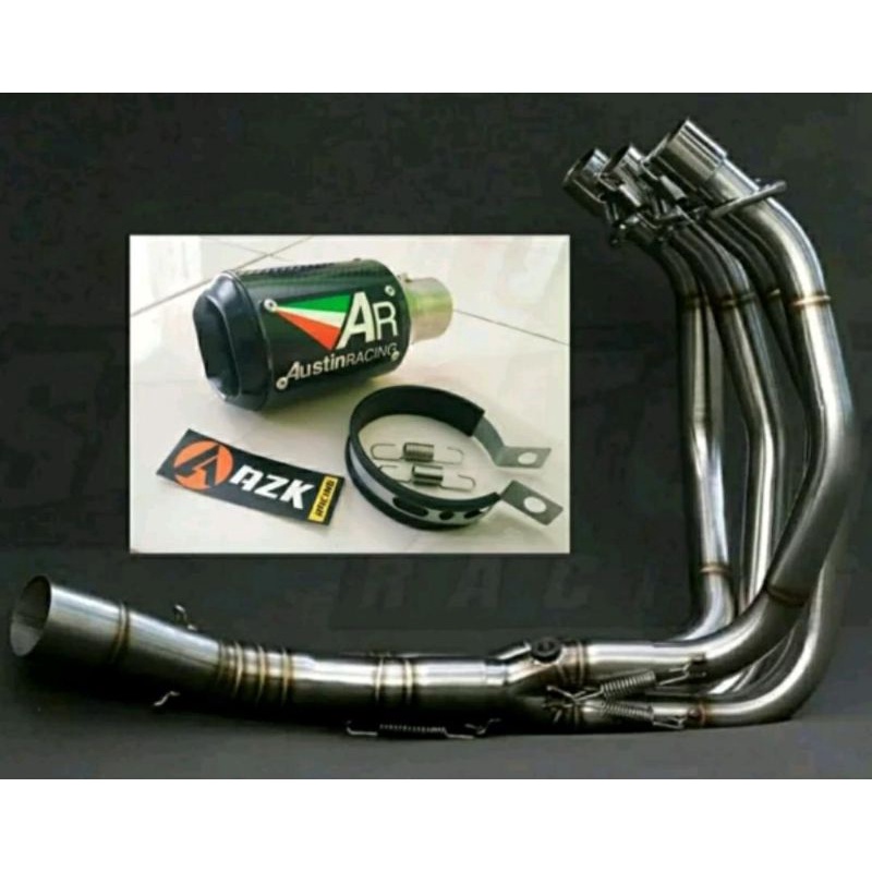 KNALPOT ZX25R AUSTIN RACING BLACK STAINLESS