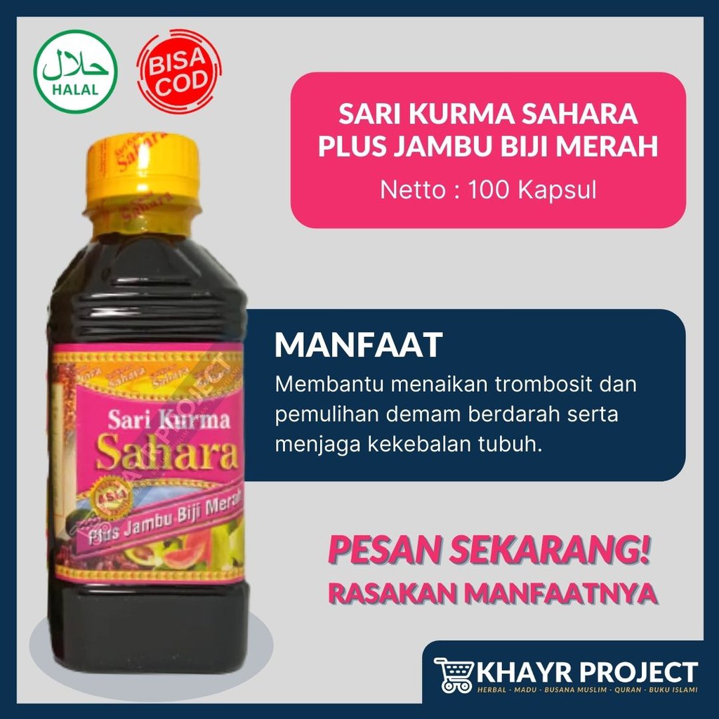 

Sari Kurma plus Jambu Biji Asli Sari Kurma Sahara Jambu Obat Herbal Meningkatkan Trombosit