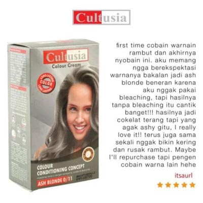 [BPOM] CULTUSIA CAT RAMBUT HAIR COLOR COLOUR CREAM 30ML + SARUNG TANGAN + CONDITIONER