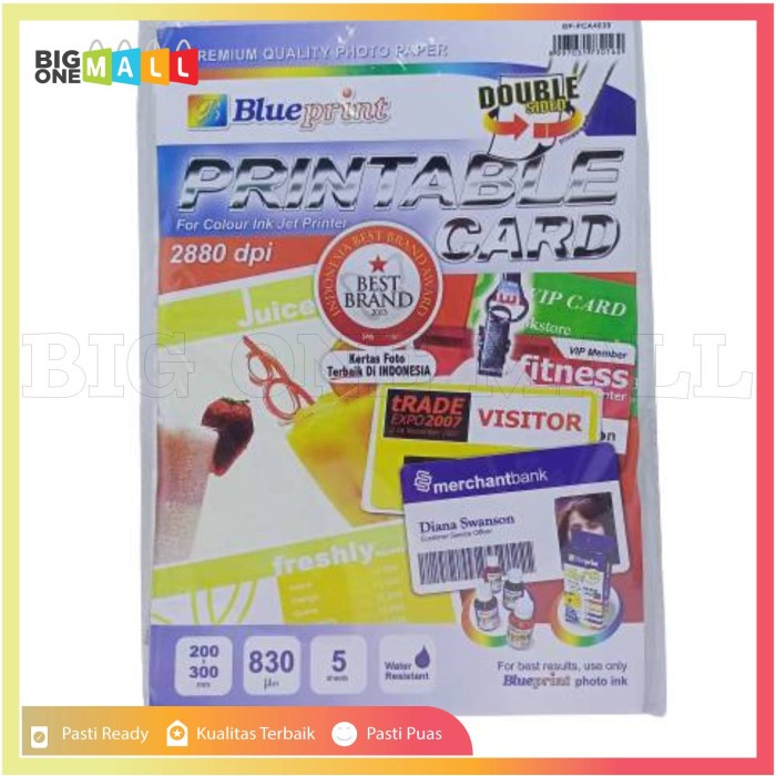 

Lucu Blueprint Printable Id Card A4 Double Sided, Bahan Kertas Cetak Kartu Promo