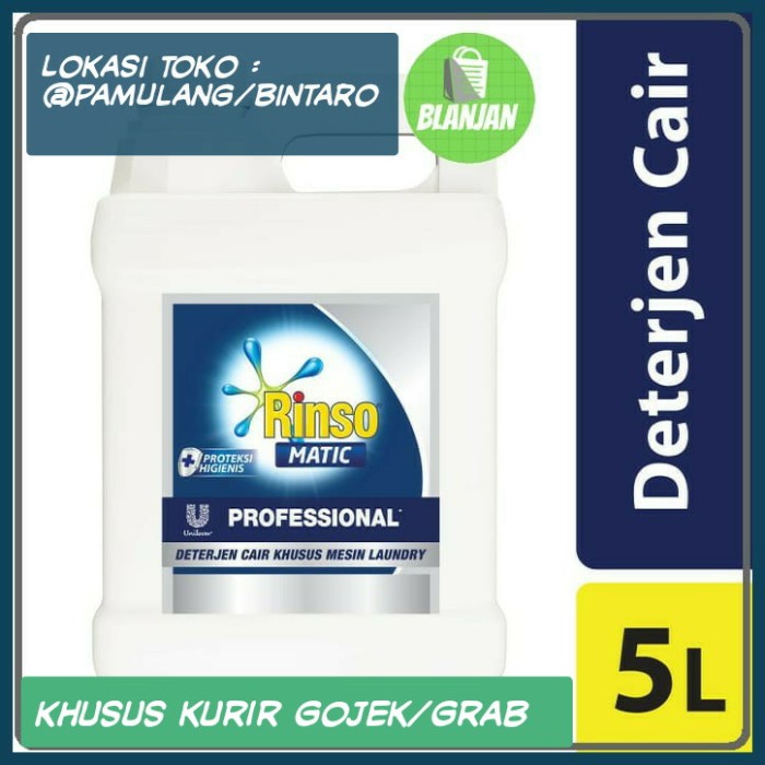 Rinso Matic Professional Cair Bukaan Atas/Depan Jerigen 5 Liter