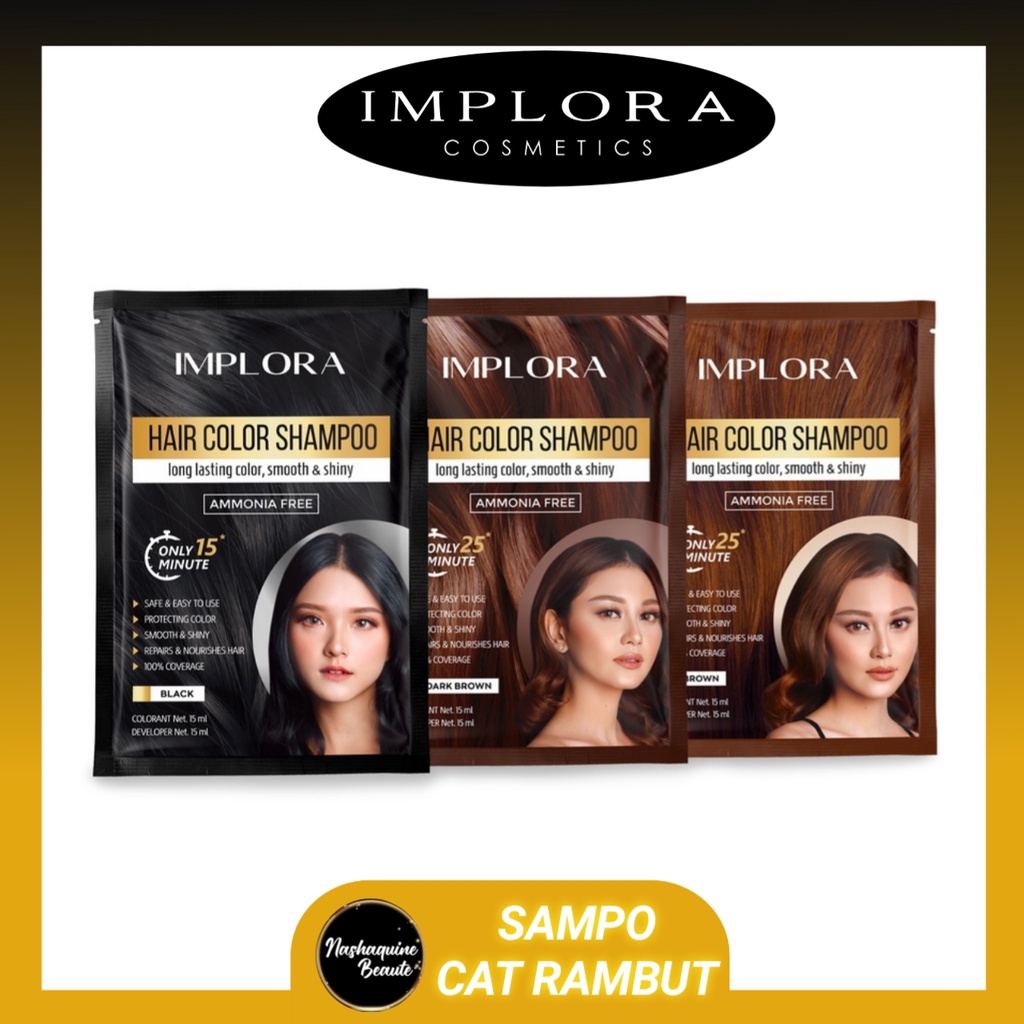 IMPLORA Hair Color Shampoo - Sampo Pewarna Rambut