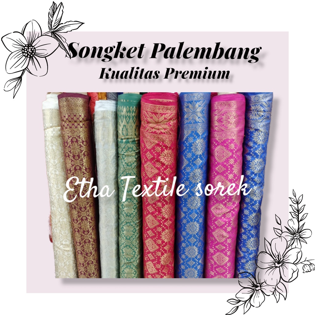 Jual Songket Palembang, Bahan Songket, Songket Semi Palembang, Kain ...