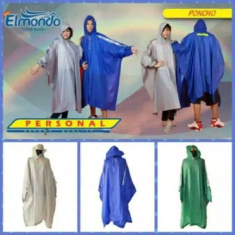 Jas Hujan Poncho Ponco Lengan Personal Elmondo 710 / Jas ujan Dewasa Murah Pria Wanita Terlaris laku