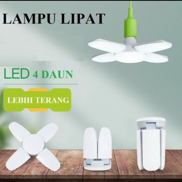 MIN FAN BLADE LED - LAMPU BOHLAM LED 4 SAYAP KIPAS TERANG 28W / 30W