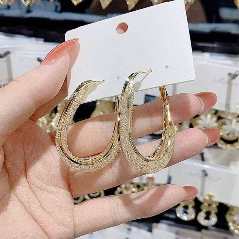 Fancyqube Anting Rumbai Panjang Bentuk Oval Aksen Kristal Berlian Imitasi Untuk Pengantin Wanita
