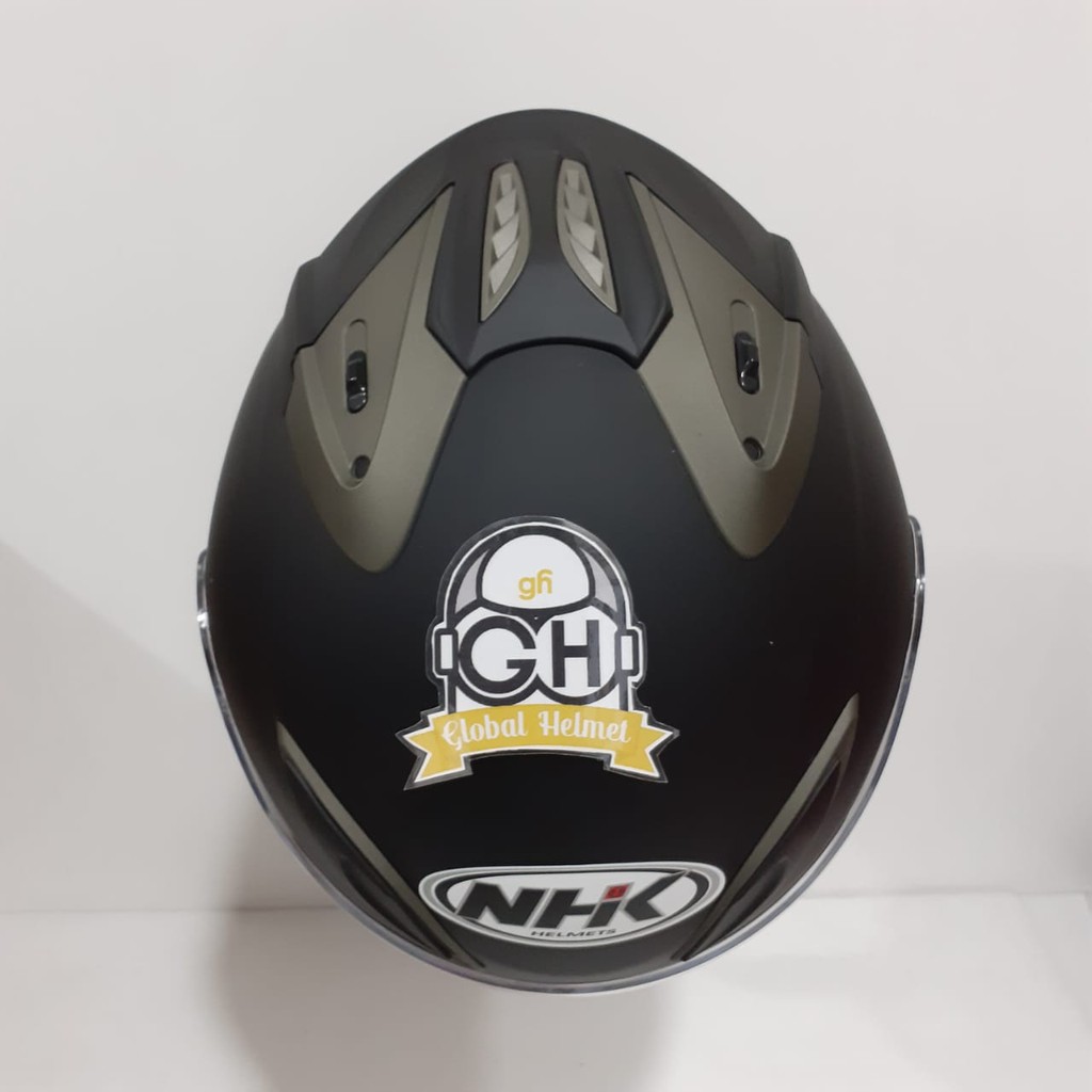 HELM NHK HALF FACE NHK R6 NHK R 6 SOLID BLACK DOFF NHK R6 POLOS