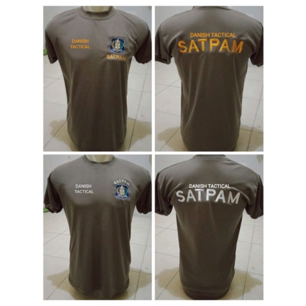 KAOS PENDEK SATPAM TERBARU BORDIR