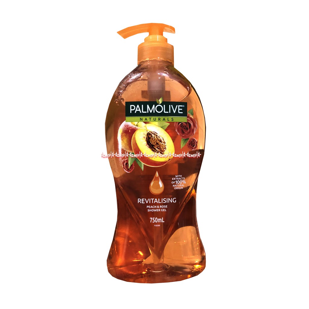 Palmolive Natural 750ml Revitalising Peach Rose Absolute Relax Morning Tonic Shower Gel Sabun Mandi Palmolife Kemasan Botol Pump