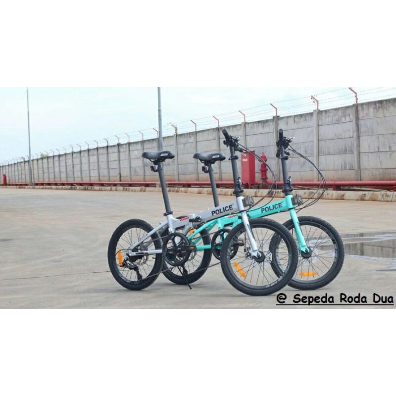 Sepeda Lipat 20" Police Texas 2021 8 Speed