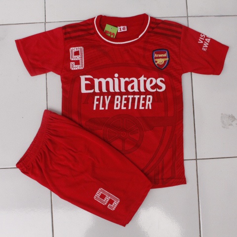 SETELAN BAJU BOLA ANAK ARSENALIA MERAH USIA 0-12THN