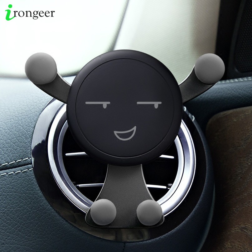 Smile Face 360° Stand Phone Holder,Gravity Phone Car Mount Air Vent Stand Holder