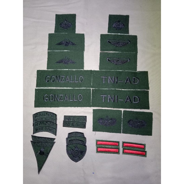 BORDIR TNI BIASA BAHAN WO TIDAK DI PERKERAS  WOOL BORDIR TNI BIASA BORDIR TNI T  BORDIR TEBAL PAPAN 