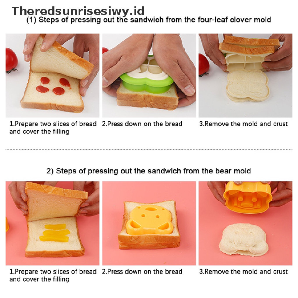 # Alat Rumah Tangga # Cetakan Pemotong Roti Sandwich Bento Makan Siang Bentuk Teddy Bear