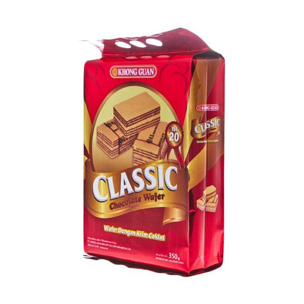 

Khong Guan Classic Wafer Chocolate 350 gr ( Isi 20 )