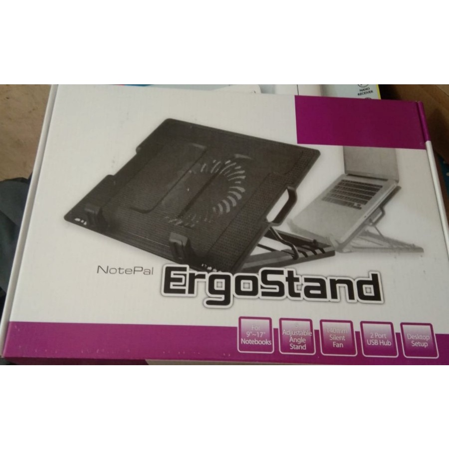 Notebook Coolerpad Gaming ErgoStand Big Fan 9-15.6&quot; Plus USB exten