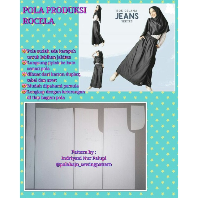 [ Bisa COD ] POLA PRODUKSI ROCELA - Pola Rok Celana