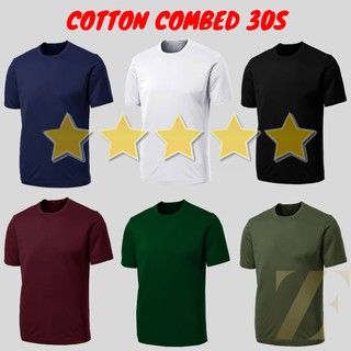 Kaos Polos  pria wanita cotton  combed  30s  Baju  Distro 