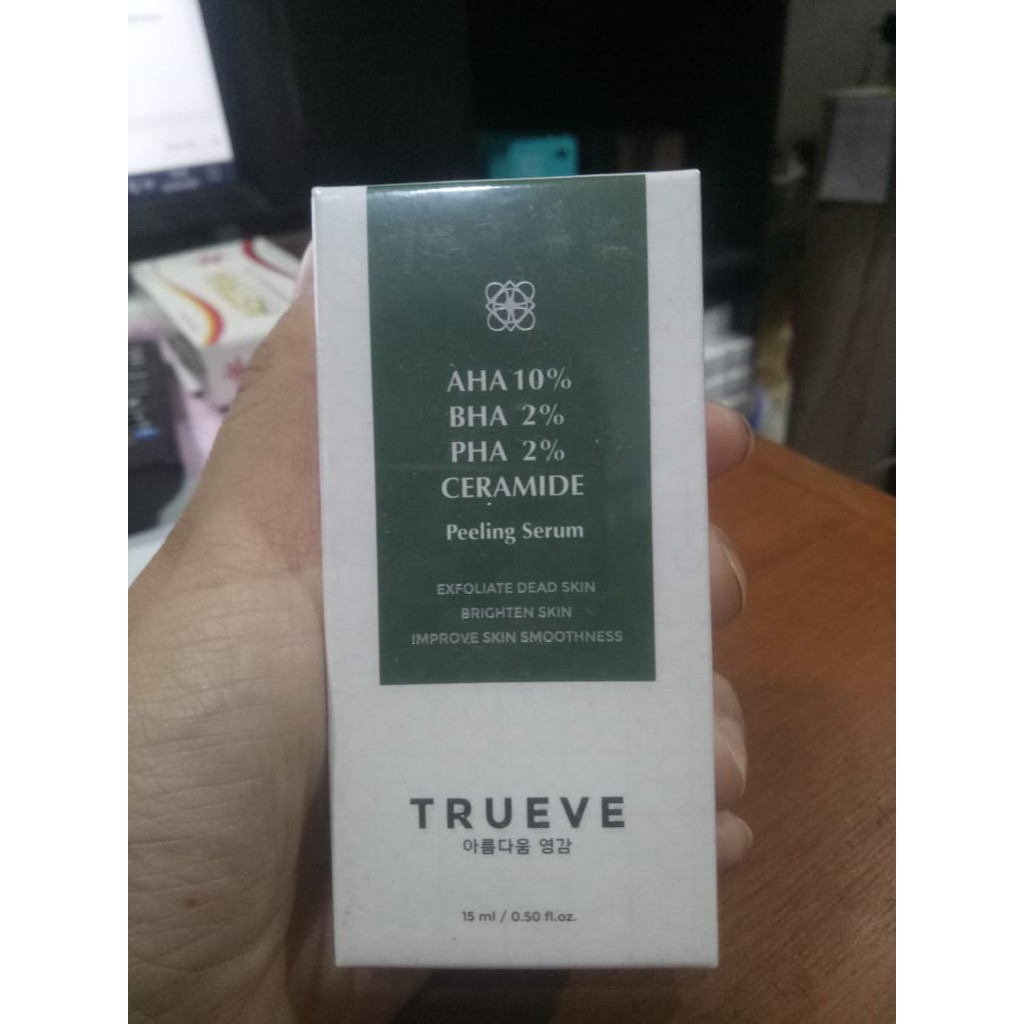 trueve AHA 10% BHA 2% PHA 2% Ceramide peeling serum BPOM